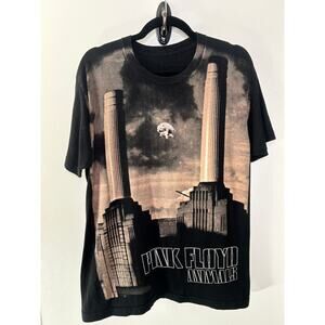 Pink Floyd Animals Flying Pig AOP All Over Print T-Shirt Size Large